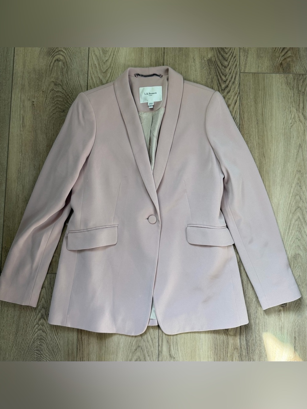 LK Bennett Pale Blush Tailored Single-Button Blazer